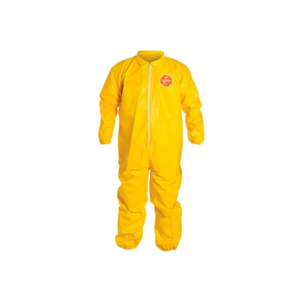 Dupont Coverall. Collar. Stormflap. Elastic Wrists and Ankles. Yellow. MD QC125SYLMD001200 - main